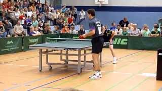 Timo Boll vs Jan Ove Waldner in Mühlhausen 2011 [upl. by Alemac]