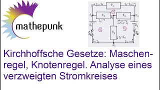 Kirchhoffsche Gesetze Maschenregel Knotenregel Analyse eines verzweigten Stromkreises [upl. by Apilef]