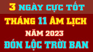 Xem Ngày Tốt Tháng 11 Âm Lịch Năm 2023  Động Thổ Cưới Hỏi Khai Trương  Vượng Tài Lộc [upl. by Ecenahs]