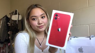 iPhone 11 red UNBOXING in 2021 [upl. by Ashil645]