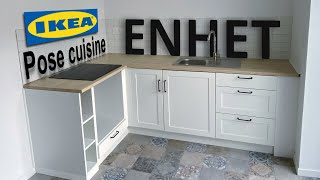 POSE D’UNE CUISINE IKEA  ENHET [upl. by Stempien]