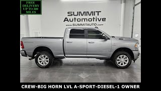 2022 RAM 2500 BIG HORN LEVEL A SPORT DIESEL BILLET SILVER 4K WALKAROUND 14914Z [upl. by Leandre]