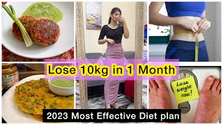 Lose 10kg in 1 Month January 2023 Most Effective Diet Plan  January weight loss challenge [upl. by Enneillij]