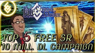 Top 5 SR Servants  FateGrand Order NA  Free SR Servant Voucher [upl. by Diraf]