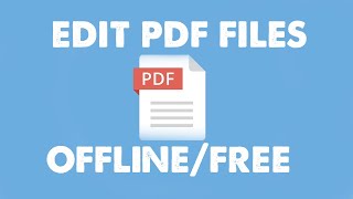 How to edit pdf files in offline FREE [upl. by Aronoel155]