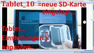 W0368 Tablet10 neue SDKarte eingelegt TabletApp Einstellungen anpassen [upl. by Small]