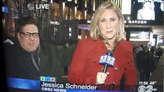 Joey Boots drops a quotBABA BOOEYquot at the 121212 Concert at MSG on CBS2 NY [upl. by Ynaffets]