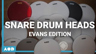 Snare Drumhead Comparison Vol 2  Evans Edition  Finding Your Own Drum Sound [upl. by Estrin295]