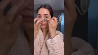 How to use a face jade roller faceroller skincareroutine facialskincare [upl. by Ashelman]