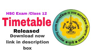 HSC FebMarch 2025 timetable Class 12 Maharashtra Board Subscribe now  Notes amp link in description [upl. by Ellinej]