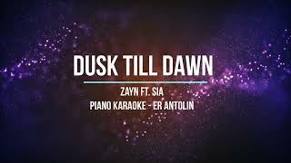 DUSK TILL DAWN  Emma Heesters Version  Piano Karaoke [upl. by Charlton467]