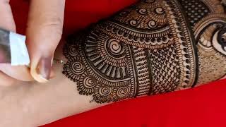 राजस्थानी ब्रायडल मेहंदी traditional dulhan mehndi full hand mehndi bridal mehbdi marwari henna [upl. by Ellehsal]