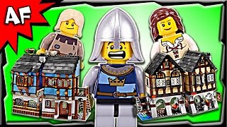 Lego Castle MEDIEVAL MARKET VILLAGE 10193 Stop Motion Build Review [upl. by Llennahc]