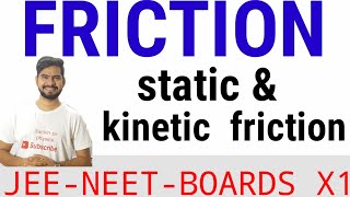 4 friction  static friction  kinetic friction  physics class 11 [upl. by Elleirb]