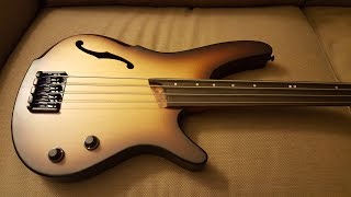 Ibanez SRH500F Electric Acoustic Fretless Bass Review [upl. by Yelssew]