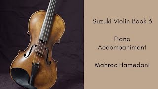 Suzuki violin book 3 piano accompaniment Gavotte in G minor by JSBach [upl. by Delmar]