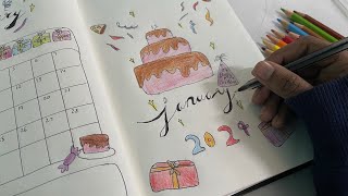 January 2024 bullet journal SET UP [upl. by Saraiya]