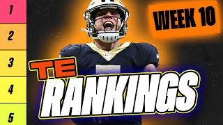 🔥 NEW Top 15 TE RANKINGS for Week 10 Fantasy Football 🚀  Fantasy Football Rankings [upl. by Mccormick]