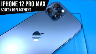 iPhone 12 Pro Max Screen Replacement  GuideTeardown  I cut something [upl. by Aylmer]