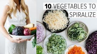 SPIRALIZER BEGINNERS GUIDE  10 vegetables to spiralize [upl. by Etneciv]