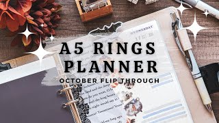 A5 Rings Planner Flip Through  Plan With Me October 2024 🧡✨ planwithme [upl. by Sammons621]