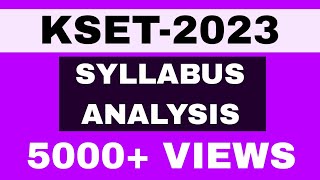 KSET Syllabus 2023  Class  01  KLM Classes [upl. by Isyed]