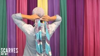 How to Tie a Head Scarf Side Scarf Pony [upl. by Eshman]