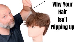 Why Your Hair Does Not Flip Up in Front  TheSalonGuy [upl. by Yovonnda]