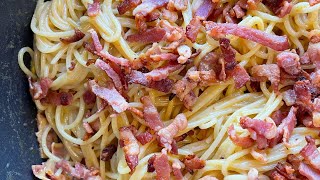 Simple and homestyle Pasta Carbonara [upl. by Karee498]