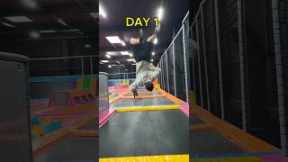 Je mappelle  1 day vs 100 day trampoline parkorchallenges parktrampolin [upl. by Glynda396]