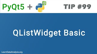 QListWidget Basics  PyQt5 Tutorial [upl. by Volotta]