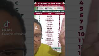 CALENDARIO OFICIAL de Pagos Pensión Bienestar Adultos Mayores 65 años SEPTIEMBRE 2024 [upl. by Angy]