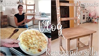 RENUEVO silla efecto VINTAGE en 24h  DIY vlog 😊 [upl. by Dust]