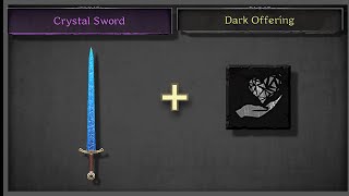 Crystal sword with dark offering does CRAZY damage [upl. by Kassey]