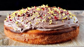 Lemon Cake with Chocolate Frosting Recipe [upl. by Coleman86]