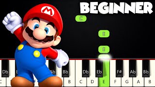 Super Mario Theme  BEGINNER PIANO TUTORIAL  SHEET MUSIC by Betacustic [upl. by Safier]