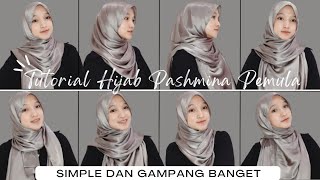 TUTORIAL HIJAB PASHMINA KEKINIAN UNTUK PEMULA  Pashmina Silk Texture Tutut Arinda Herawati [upl. by Ahtabat605]