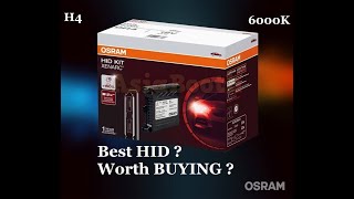 BEST HID  OSRAM HID H4  HID OSRAM VS PHILIPS   UNBOXING  35 WATT  H4 6000 KELVIN [upl. by Woodrow]