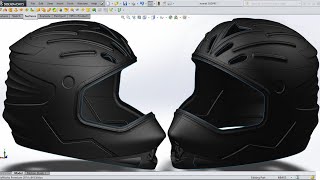 How to Design Motor Cycle Helmet in Solidworks  Solidworks Surface Modeling  Solidwork Tutorial [upl. by Ettezoj]