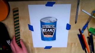 Drawing a Heinz Beanz Can [upl. by Femi]