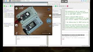 MicroPythonESP32C3 Exercise sendreceive command via BLE UART [upl. by Naam686]