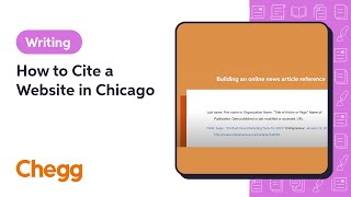 How to Cite a Website in Chicago  Chegg [upl. by Verile]