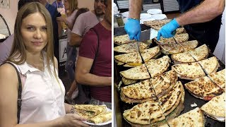 Italy Street Food Great Skills Stuffed Flat Bread Spianata Bolognese [upl. by Eigram124]