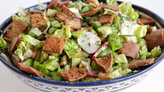 Classic Fattoush Salad Recipe [upl. by Ama]