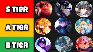 Demon Slayer Burning Ashes  Slayer Breathing Tier List PART 1 [upl. by Ernest]