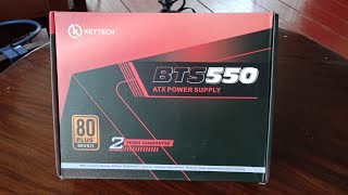 KEYTECH 80 PLUS BRONSE computer power supplyunboxing and review [upl. by Nalorac]