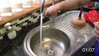 Unblock a sink in 90 seconds  DALROD Drainage Services [upl. by Wrdna]