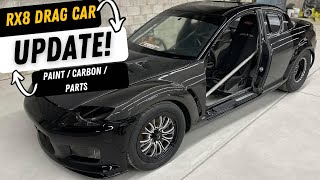 Rx8 Drag Car gets Paint  Carbon Fiber  GoFast Parts [upl. by Nnylhsa]