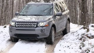 Land Rover LR2 amp Freelander Snowy amp Icy OffRoad First Drive Review 2013 [upl. by Nerrual]