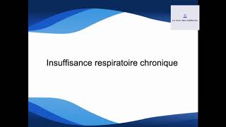 Insuffisance respiratoire chronique [upl. by Eimak]